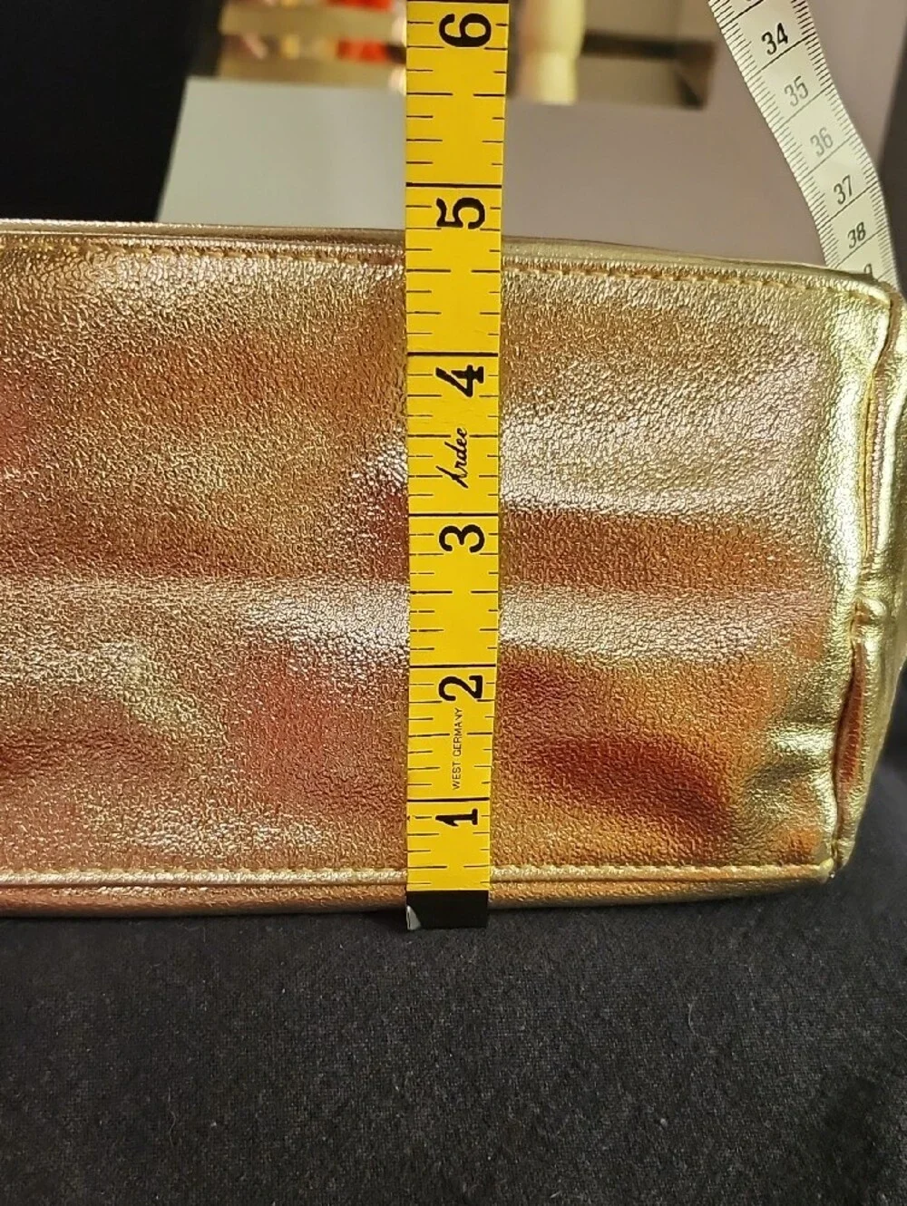 Gold Lancome Makeup Bag With Lipstick & Skincare Travel Set